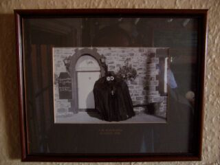 A picture of a Black Dog costume inside the pub