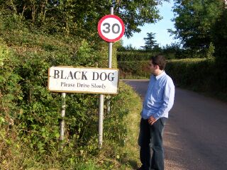 Black Dog village sign